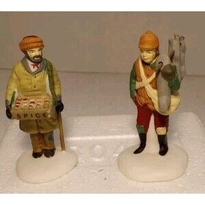 *Dept 56 “Village Street Peddlers” 2-Pc Set Heritage Village Accessory Re…
